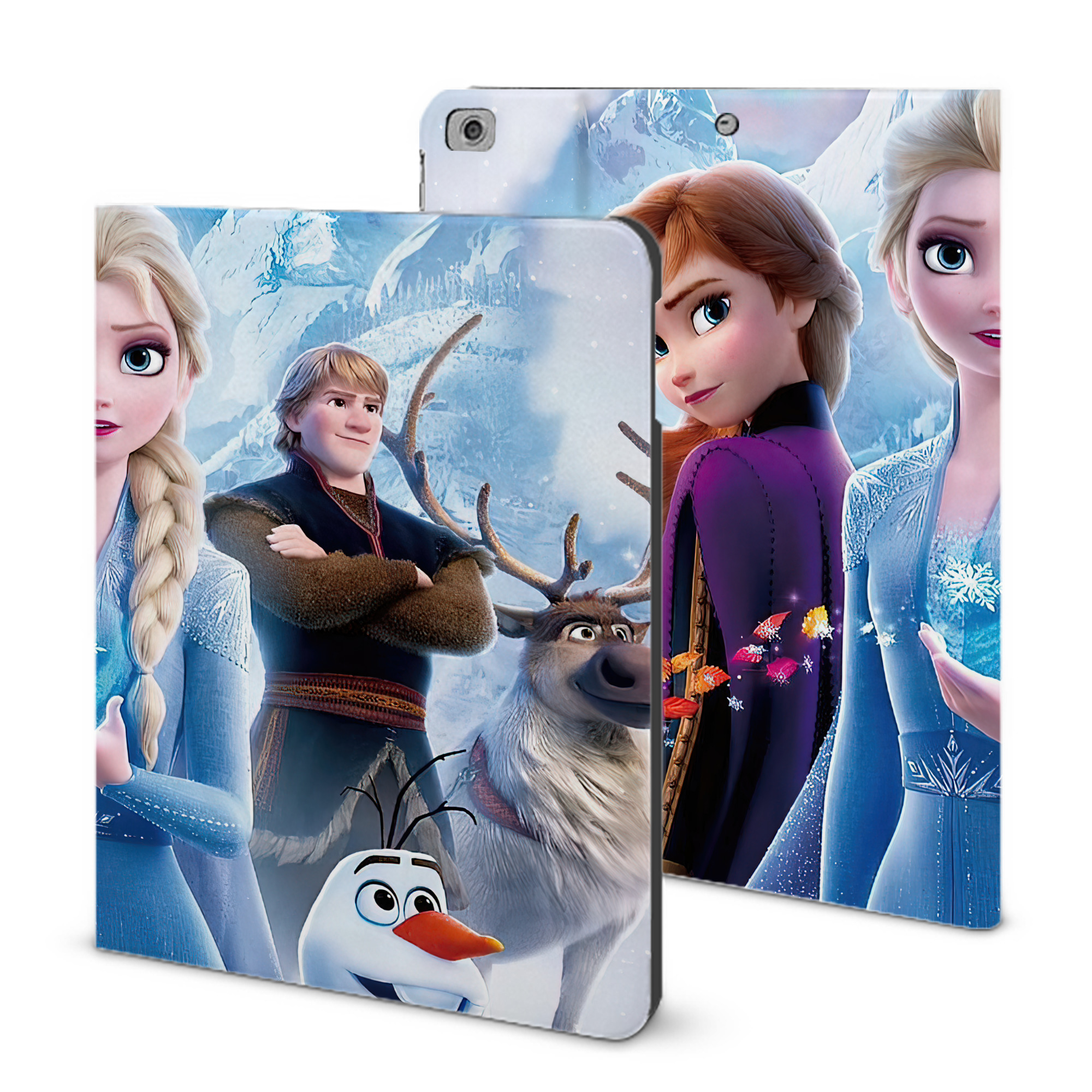 （画像用） アナと雪の女王 アンナ エルサ Frozen Anna Elsa IPad ケース ブック型 PUレザー TPU 耐衝撃 軽量 薄型 ペン収納なし 全面保護 IPad 各モデル対応